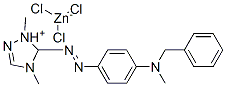 5-[[4-[benzylmethylamino]phenyl]azo]-1,4-dimethyl-1H-1,2,4-triazolium trichlorozincate(1-) Struktur