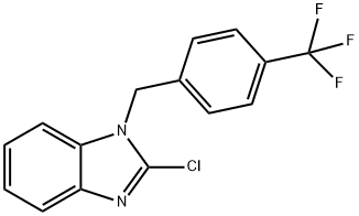 2-CHLORO-1-(4-TRIFLUOROMETHYL-BENZYL)-1H-BENZOIMIDAZOLE Struktur