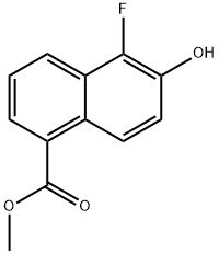 5-Fluoro-6-hydroxy-naphthalene-1-carboxylic acid methyl ester Struktur