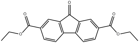 9H-Fluorene-2,7-dicarboxylic acid, 9-oxo-, diethyl ester,38865-21-3,结构式