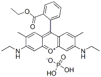 9-[2-(ethoxycarbonyl)phenyl]-3,6-bis(ethylamino)-2,7-dimethylxanthylium dihydrogen phosphate|