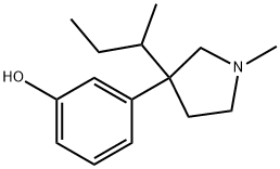 3-[1-メチル-3-(1-メチルプロピル)-3-ピロリジニル]フェノール 化学構造式