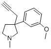 Pyrrolidine, 3-(m-methoxyphenyl)-1-methyl-3-(2-propynyl)- 结构式
