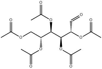 2,3,4,5,6-alpha-D-葡萄糖五乙酸酯,3891-59-6,结构式