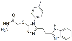 [[5-[2-(1H-Benzimidazol-2-yl)ethyl]-4-(p-tolyl)-4H-1,2,4-triazol-3-yl]thio]acetic acid hydrazide Struktur