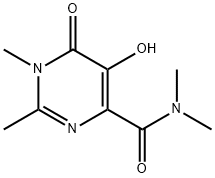 4-Pyrimidinecarboxamide, 1,6-dihydro-5-hydroxy-N,N,1,2-tetramethyl-6-oxo- (9CI) 结构式