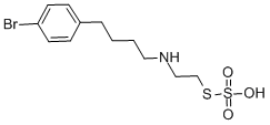 2-((4-(p-Bromophenyl)butyl)amino)ethanethiol, hydrogen sulfate (ester) 结构式