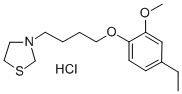 3-(4-(4-Ethyl-2-methoxyphenoxy)butyl)thiazolidine hydrochloride,38914-46-4,结构式