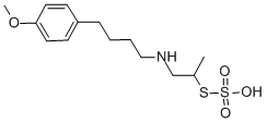 Ethanethiol, 2-(4-(p-methoxyphenyl)butyl)amino-1-methyl-, hydrogen thi osulfate Structure