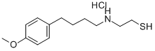Ethanethiol, 2-(4-(p-methoxyphenyl)butyl)amino-, hydrochloride Struktur