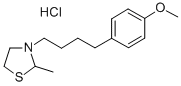 3-(4-(p-Methoxyphenyl)butyl)-2-methylthiazolidine hydrochloride Structure