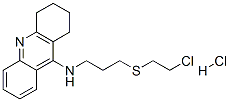 N-[3-(2-chloroethylsulfanyl)propyl]-5,6,7,8-tetrahydroacridin-9-amine hydrochloride Struktur