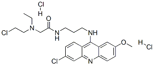 2-(2-chloroethyl-ethyl-amino)-N-[3-[(6-chloro-2-methoxy-acridin-9-yl)a mino]propyl]acetamide dihydrochloride,38915-22-9,结构式