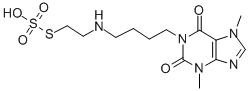 2-((4-(3,7-Dimethyl-2,6-dioxopurin-1-yl)butyl)amino)ethanethiol, hydro gen sulfate (ester),38920-54-6,结构式