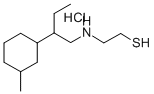 2-[2-(3-methylcyclohexyl)butylamino]ethanethiol hydrochloride Struktur