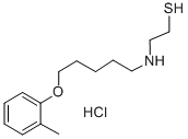 38920-67-1 Ethanethiol, 2-((5-(o-tolyloxy)pentyl)amino)-, hydrochloride
