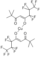 BIS(6,6,7,7,8,8,8-HEPTAFLUORO-2,2-DIMETHYL-3,5-OCTANEDIONATE)COPPER(II) Structure