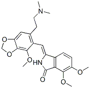 3-[[6-[2-(Dimethylamino)ethyl]-4-methoxy-1,3-benzodioxol-5-yl]methylene]-2,3-dihydro-6,7-dimethoxy-1H-isoindol-1-one Struktur