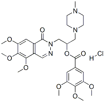 [1-(4-methylpiperazin-1-yl)-3-(5,6,7-trimethoxy-1-oxo-phthalazin-2-yl) propan-2-yl] 3,4,5-trimethoxybenzoate hydrochloride Struktur