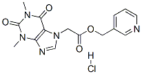 pyridin-3-ylmethyl 2-(1,3-dimethyl-2,6-dioxo-purin-7-yl)acetate hydroc hloride 结构式
