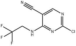 2-Chloro-4-[(2,2,2-trifluoroethyl)-amino]pyrimidine-5-carbonitrile Struktur