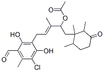 3-[(E)-4-Acetoxy-5-(1,2,6-trimethyl-3-oxocyclohexyl)-3-methyl-2-pentenyl]-5-chloro-2,4-dihydroxy-6-methylbenzaldehyde|氯丛赤壳素