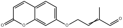 2-メチル-4-[(2-オキソ-2H-1-ベンゾピラン-7-イル)オキシ]-2-ブテナール 化学構造式