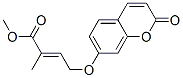 2-Methyl-4-[(2-oxo-2H-1-benzopyran-7-yl)oxy]-2-butenoic acid methyl ester,38971-87-8,结构式