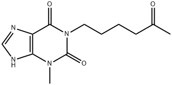 1-(5-酮己基)-3-甲基黄嘌呤 结构式