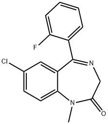 フルジアゼパム 化学構造式