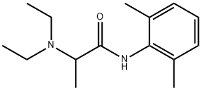 2-(ジエチルアミノ)-N-(2,6-ジメチルフェニル)プロパンアミド 化学構造式