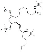 Prosta-5,13-dien-1-oic acid, 9-(methoxyimino)-11,15-bis[(trimethylsily l)oxy]-, trimethylsilyl ester, (5Z,9E,11alpha,13E,15S)- Structure