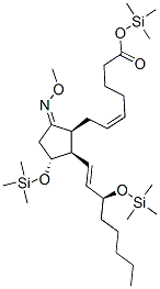 Prosta-5,13-dien-1-oic acid, 9-(methoxyimino)-11,15-bis[(trimethylsily l)oxy]-, trimethylsilyl ester, (5Z,8beta,9Z,11alpha,13E,15S)-,39003-25-3,结构式
