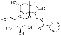 芍药内酯苷,39011-90-0,结构式