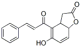 3a,7a-Dihydro-5-hydroxy-4-(1-oxo-3-phenyl-2-propenyl)benzofuran-2(3H)-one Structure