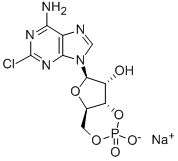 2-CHLOROADENOSINE-3',5'-CYCLIC MONOPHOSPHATE SODIUM SALT,39023-65-9,结构式
