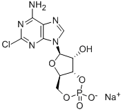 2-CHLOROADENOSINE-3',5'-CYCLIC MONOPHOSPHATE SODIUM SALT Structure