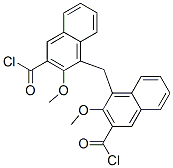 4,4'-methylenebis(3-methoxynaphthalene-2-carbonyl chloride) Struktur