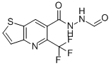 5-(TRIFLUOROMETHYL)THIENO[3,2-B]PYRIDINE-6-CARBOXYLIC ACID, 2-FORMYLHYDRAZIDE 化学構造式