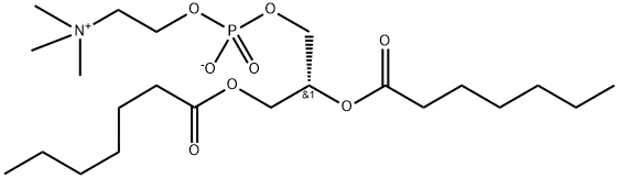 1,2-二庚酰-SN-甘油-3-磷酰胆碱, 39036-04-9, 结构式