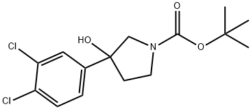 1-BOC-3-(3,4-DICHLOROPHENYL)-3-HYDROXYPYRROLIDINE Structure