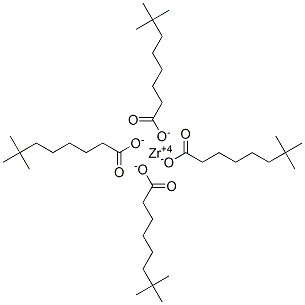 ネオデカン酸/ジルコニウム,(1:x) 化学構造式