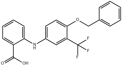 Benzoic  acid,  2-[[4-(phenylmethoxy)-3-(trifluoromethyl)phenyl]amino]- Structure