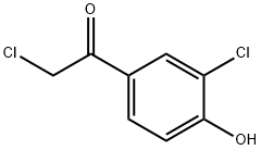 Ethanone, 2-chloro-1-(3-chloro-4-hydroxyphenyl)- (9CI) 化学構造式