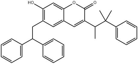 3-(1,2-Dimethyl-2-phenylpropyl)-6-(2,2-diphenylethyl)-7-hydroxy-2H-1-benzopyran-2-one|