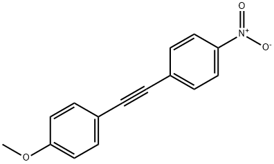 4-[(4-ニトロフェニル)エチニル]アニソール 化学構造式