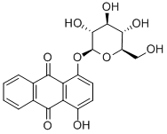 9,10-ANTHRACENEDIONE, 1-(beta-D-GLUCOPYRANOSYLOXY)-4-HYDROXY-,39115-11-2,结构式