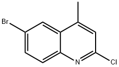 6-ブロモ-2-クロロ-4-メチルキノリン 化学構造式