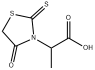 2-(4-Oxo-2-thioxo-3-thiazolidinyl)propionic acid, 95% Structure