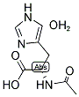 N-アセチル-L-ヒスチジン一水和物 化学構造式